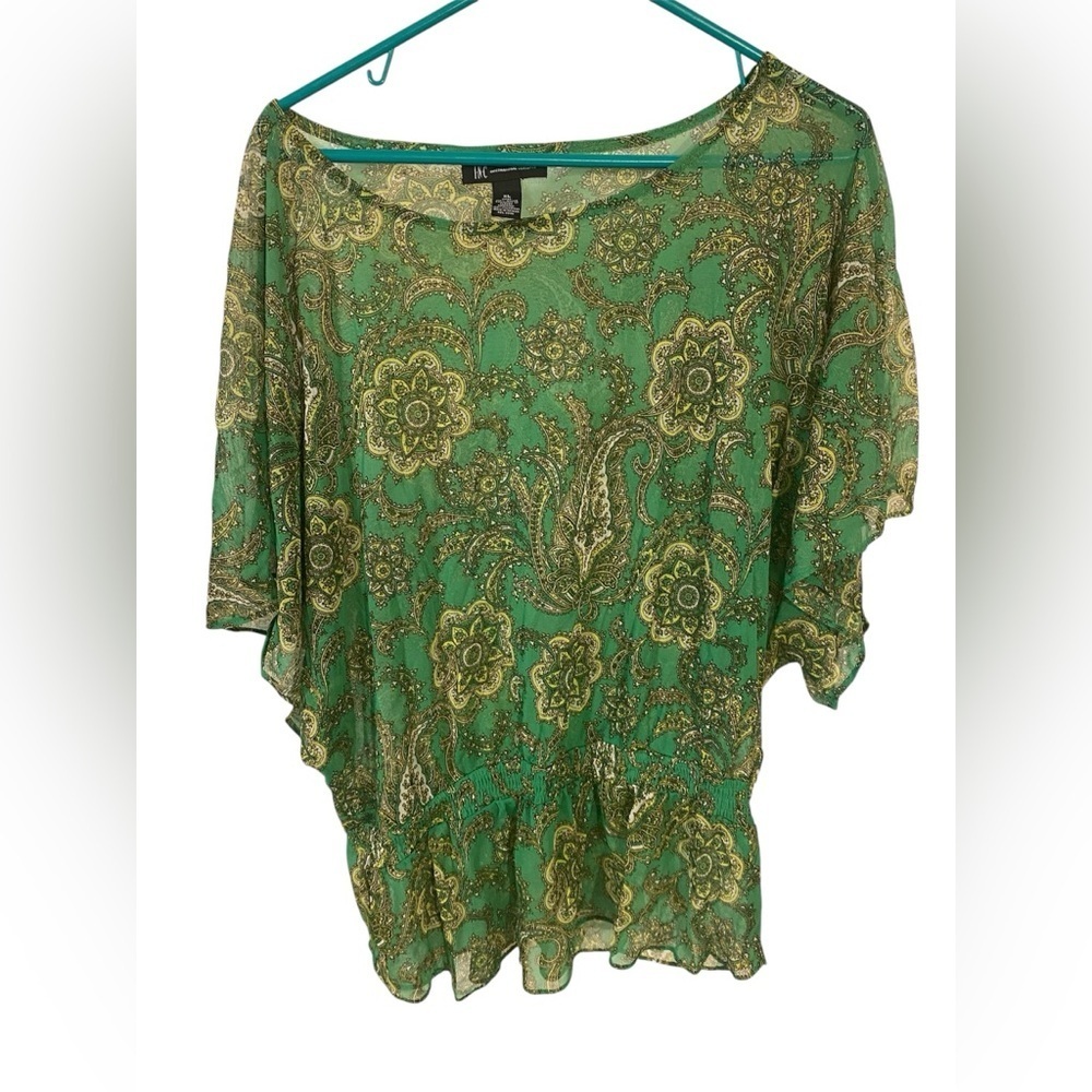 Green Floral Women's Top